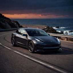 Tesla Model 3 Performance thumbnail showing white electric sedan